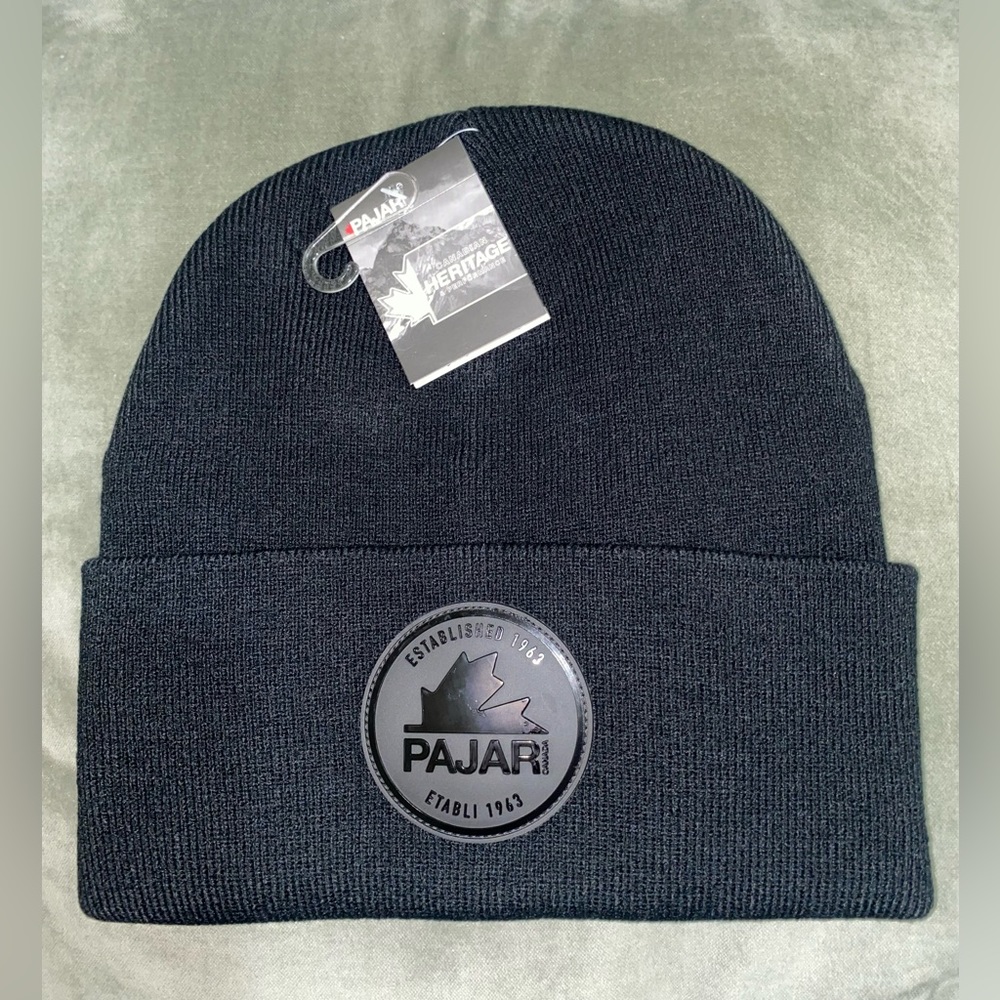 Pajar Men’s Ribbed Logo Beanie Black One Size